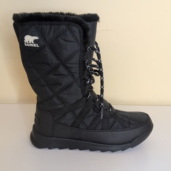 Sorel 5.5 Whitney II Tall Lace Black Waterproof Winter Boots, NEW - Picture 10 of 13